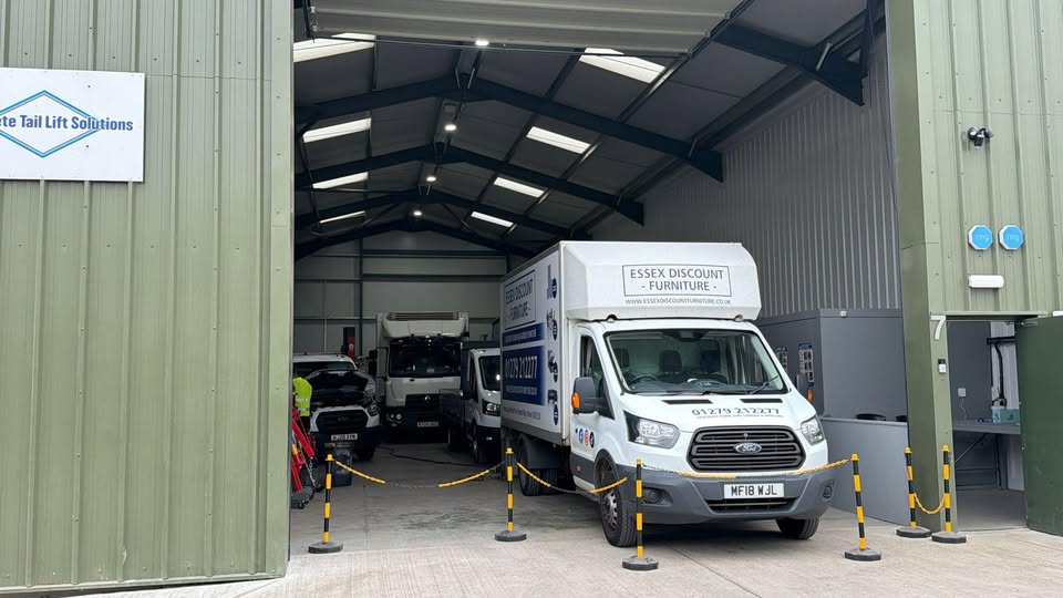 Exterior of the Knight's Car & Van Repairs workshop unit in The Rodings, Essex